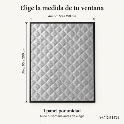 Guía de medidas: ancho de 50 a 150 cm y alto de 50 a 200 cm