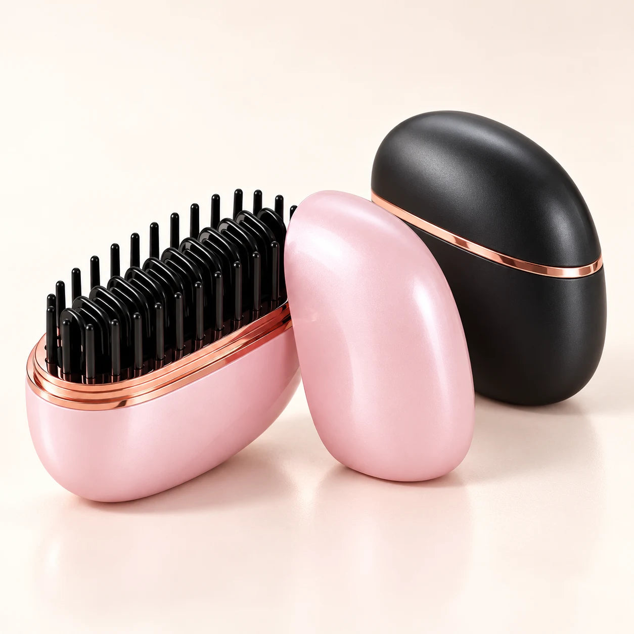 Cepillo Velaúra Pocket en rosa y negro